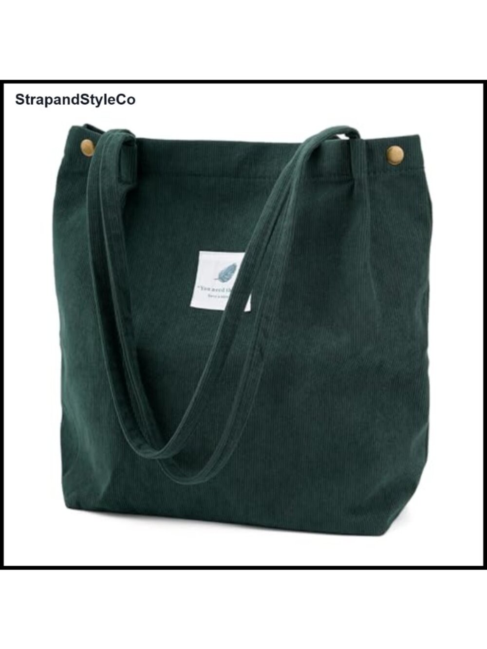 Corduroy Tote Bag Canvas Shoulder Handbag Travel Shopping